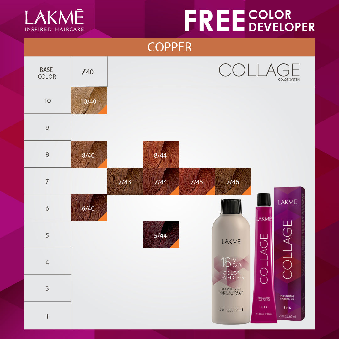 LAKME COLLAGE + DEVELOPER - COPPER